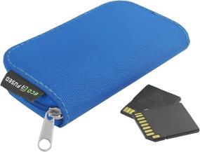 img 2 attached to 📱 Упаковка для карт памяти Eco-Fused - вмещает 22 SD, SDHC, Micro SD, Mini SD и 4 CF - 22 слота + микрофибровая салфетка для чистки.
