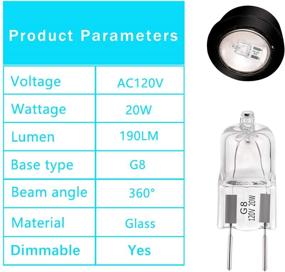 img 2 attached to 2-Pack G8 Base Halogen Light Bulb for Over-The-Range Microwave Oven WB25X10019 Replacement - Compatible with GE, Samsung, Kenmore Elite, Maytag Microwaves