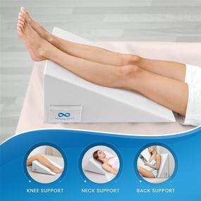 img 1 attached to 🛏️ Enhanced Comfort Bed Wedge Pillow for Sleeping - Sleep Apnea, Acid Reflux, Snoring - Advanced Memory Foam