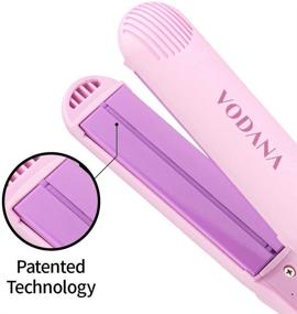 img 3 attached to 💜 Professional Softbar Flat Iron by VODANA: Velvetbar Straightener with Patented Ceramic Technology, Silicone Bar Straightening System – Available in USA (1 inch, Lavender)