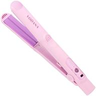 💜 professional softbar flat iron by vodana: velvetbar straightener with patented ceramic technology, silicone bar straightening system – available in usa (1 inch, lavender) logo