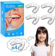 👶 kids mouth guard for teeth grinding - effective night guard for bruxism and grinding issues - dental guard for 9 to 15 years old children - 4 pack logo
