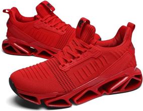 img 2 attached to Walking Sneakers Breathable Jogging Non Slip Men's Shoes in Athletic