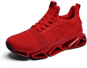 img 3 attached to Walking Sneakers Breathable Jogging Non Slip Men's Shoes in Athletic