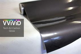 img 4 attached to VViViD черный карбоновый глянцевый реалистичный