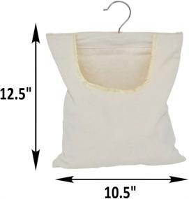 img 2 attached to 🧺 Canvas Clothpin Bag for Home-X: Convenient Laundry Clothes Pin Holder with Hanging Hook