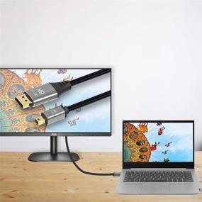 img 1 attached to 🔌 CABLEDECONN Mini DP to DisplayPort 8K Cable - 8K(7680x4320)@60Hz & 4K@144Hz, DisplayPort 1.4, Bi-Directional Transmission - 1M Length