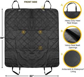 img 2 attached to 🐶 Premium KOPEKS Dog Car Seat Cover: Waterproof, Non-Slip, Padded, Quilted Protector with Seat Anchors and Head Straps