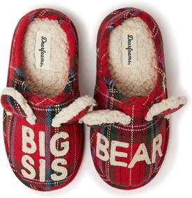 img 4 attached to 🐃 Dearfoams Family Buffalo Slipper for Toddlers - Boys' Shoes for Cozy Comfort