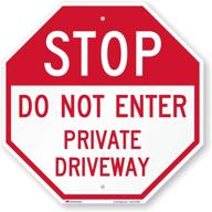 enhanced reflective stop driveway smartsign logo