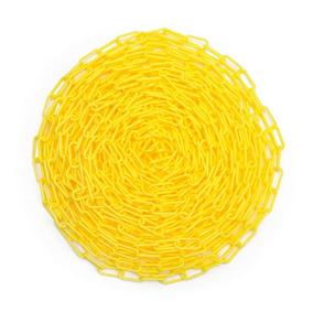 img 2 attached to 🚧 200-Foot Yellow Plastic Safety Barrier Chain for Construction Sites and Garages - Steelman