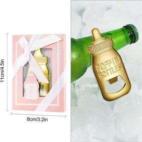 img 2 attached to 🍼 Poppin' Bottle Shaped Baby Shower Party Favors: 24-Pack Baby Bottle Opener Gifts in Pink