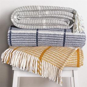 img 4 attached to 🛏️ Sunday Afternoon Home: Premium Turkish Cotton Waffle Blanket - Queen Size, Breathable, Soft, and Cozy with Fringes - 70x86 In - Bed, Couch, Picnic Blanket - Two-Tone Navy Blue - Made in Turkey