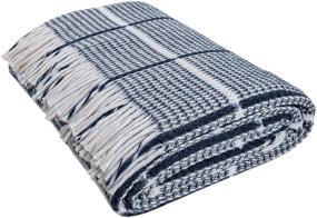 img 2 attached to 🛏️ Sunday Afternoon Home: Premium Turkish Cotton Waffle Blanket - Queen Size, Breathable, Soft, and Cozy with Fringes - 70x86 In - Bed, Couch, Picnic Blanket - Two-Tone Navy Blue - Made in Turkey