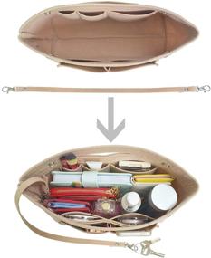 img 3 attached to 👜 YIICOOLY Handbag Organizer Insert: Perfectly Divided Women's Accessories for Handbag Bliss