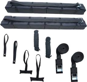 img 4 attached to 🚣 Universal 34" Folding Lightweight Kayak Soft Roof Rack Pad - Alfa Gear, Anti-Vibration Design for Kayak/Canoe/Surfboard/Paddle Board/SUP Water Sports, with Hood Loop and Trunk Straps