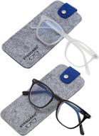 👓 2 pack square blue light blocking glasses for women and men - eyeguard computer game eyeglasses logo