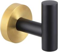 🛁 stylish stainless steel towel hook: black & gold bathroom robe holder, wall mount by angle simple logo