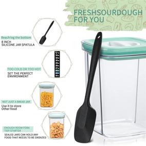 img 1 attached to 🍞 Ultimate DIY Sourdough Starter Jar Kit: 45 Oz Reusable Airtight Canister with Thermometer, Silicone Spatula, Chalkboard Labels & Marker - Cygnet Sourdough Jar Set for Effective Sourdough Starter Storage