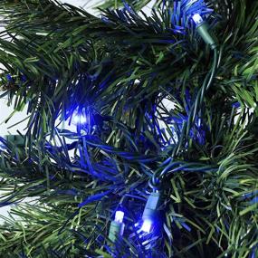 img 3 attached to Blue Sunnydaze Christmas Tree Lights - 70-Count 5mm Wide Angle LED String Light - 22-Foot Lighted Length - UL Listed Indoor/Outdoor Electric Plug-In Holiday LEDs