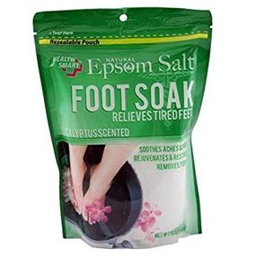 img 1 attached to 🦶 Revitalizing Eucalyptus Foot Soak: Natural Epsom Salt for Soothing Feet - 16oz (454G)