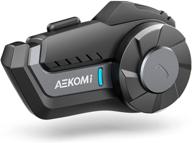 🏍️ аудиосистема aekomi hy-01s для мотоцикла bluetooth 2pack - водонепроницаемый шлемный интерком для мотоцикла, универсальные коммуникационные системы, дальность 1000м, групповая связь для 2 участников движения логотип