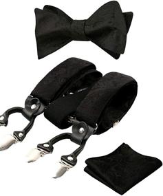 img 4 attached to 👔 Alizeal Green Adjustable Self Tied Suspenders - Men's Accessories in Ties, Cummerbunds & Pocket Squares