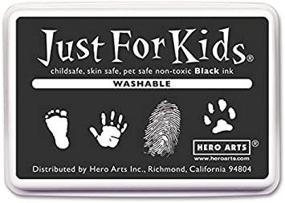 img 1 attached to Washable Black Inkpad for Kids: Hero Arts Just for Kids