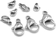 ⚓ ilovediybeads 60pcs grade a 304 stainless steel lobster clasps claw clasps: essential findings for bracelet necklace jewelry making (mixed 60pcs-m055) logo