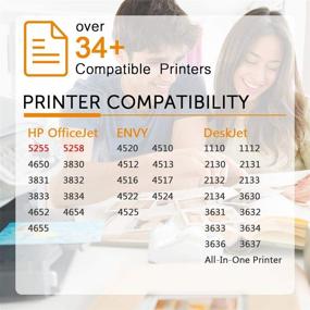 img 3 attached to Inktopia Remanufactured HP 63XL Ink Cartridges - 1 Black, High Yield, Ink Level Display - Compatible with HP Officejet 3830, 3831, 4650 - HP Envy 4512, 4516, 4520 - Deskjet 1112, 2130, 3630, 3633, 3634 Printers