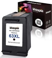 inktopia remanufactured hp 63xl ink cartridges - 1 black, high yield, ink level display - compatible with hp officejet 3830, 3831, 4650 - hp envy 4512, 4516, 4520 - deskjet 1112, 2130, 3630, 3633, 3634 printers logo