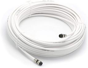 img 4 attached to 100ft White RG6 Coaxial Cable: Outdoor Rated 📺 with Weather Proof Connectors for CATV, Antenna, Internet, Satellite