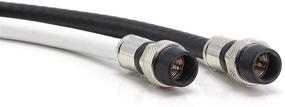 img 3 attached to 100ft White RG6 Coaxial Cable: Outdoor Rated 📺 with Weather Proof Connectors for CATV, Antenna, Internet, Satellite