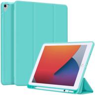 📱 ayotu soft tpu case for new ipad 10.2'' 8th generation 2020/ipad 7th gen 10.2'' 2019/ipad air 3rd gen 10.5 inch - auto sleep/wake, slim lightweight trifold stand case with pencil holder in mint green logo