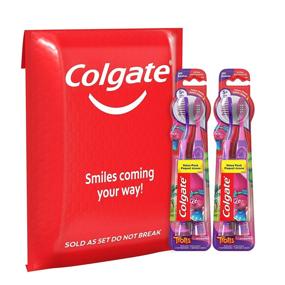 img 3 attached to Colgate Kids Toothbrush, Trolls - Extra Soft, Suction Cups - 4 Count: Dental Care for Trolls Fans