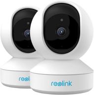 reolink e1 (2 шт.) - камера wifi для помещений с панорамой и наклоном, домашний наблюдатель, детский монитор, ночное видение, двусторонняя связь, оповещения о движении, бесплатное облачное хранилище на 7 дней и локальное хранилище на sd-карте. логотип