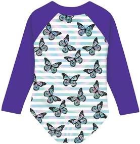 img 3 attached to 👙 Fanient Girls Rashguard Swimsuit: Quick Dry UPF 50+ Swimwear with Zipper - Long Sleeve One Piece Bathing Suit for Ages 1-6T