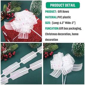 img 3 attached to Large Organza Pull Bow Gift Wrapping Set - 12 Pieces, 6 Inches Diameter, Mixed Colors - Perfect for Wedding Gift Baskets