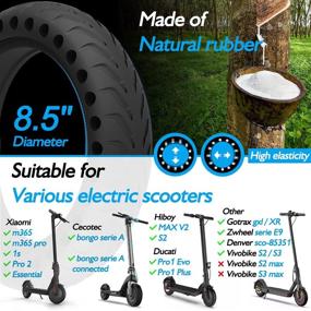 img 3 attached to 🛴 TOPOWN 2 pcs Solid Tires for Xiaomi M365 & Gotrax Electric Scooters: 8.5-inch, with Installation Tools, Instructions, and Video