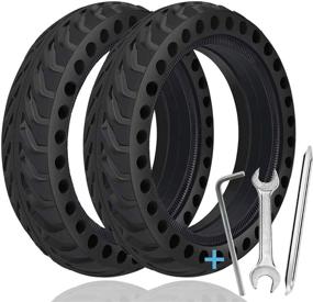 img 4 attached to 🛴 TOPOWN 2 pcs Solid Tires for Xiaomi M365 & Gotrax Electric Scooters: 8.5-inch, with Installation Tools, Instructions, and Video