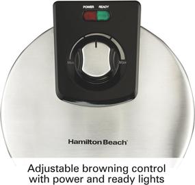 img 2 attached to 🧇 Hamilton Beach Adjustable Browning Control Belgian Waffle Maker - Black Nonstick (Model 26080)