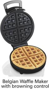 img 3 attached to 🧇 Hamilton Beach Adjustable Browning Control Belgian Waffle Maker - Black Nonstick (Model 26080)