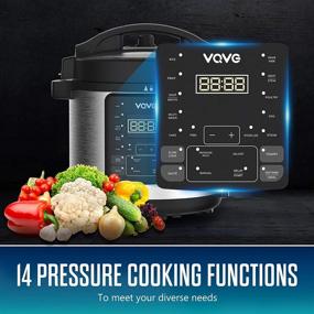 img 1 attached to 🍳 VQVG 6 Quart Pressure Cooker Air Fryer Combo with Dual Control Panel - Multi-Cooker, Steamer, Slow Cooker - Two Detachable Lids - Includes Basket Rack & Recipe Book