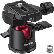 📷 smallrig mini ball head with 1/4" screw, 3/8" thread mount and arca-type qr plate metal ball joint - tripod head camera 360° panoramic for monopod, dslr, phone, gopro - max load 4.4lbs/2kg (but2665) logo