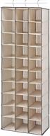 👞 tan hanging shoe shelves with 30 sections by whitmor: improve shoe organization логотип