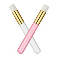 2 pcs lash shampoo brushes: soft cleansing brushes for eyelashes, extensions, lash baths, blackhead removal, and deep cleaning for face, eyelash, and nose - 1 pink & 1 white logo