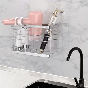 img 3 attached to 💇 Metal Wire Hair Tool Organizer: Stylish Wall Mount Storage for Your Hair Care Tools