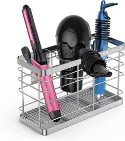 img 4 attached to 💇 Metal Wire Hair Tool Organizer: Stylish Wall Mount Storage for Your Hair Care Tools