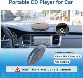 img 1 attached to 🎧 Портативный CD-плеер - MONODEAL с защитой от скачков, перезаряжаемым проигрывателем CD с наушниками для бега и путешествий | Персональный компактный CD-плеер для пожилых людей, взрослых и детей | Совместим с автомобилем