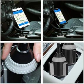 img 2 attached to 📱 MIAODAM 360° Swivel Adjustable Cup Holder Cradle Mount for iPhone 12/11/11 Pro/XR/XS/XS Max/iPad/iPod & Electronics Devices 4.7''-10.5''